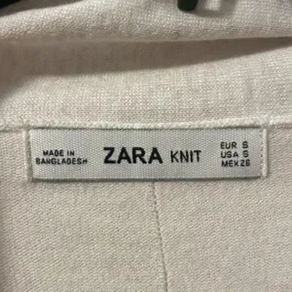 Zara EUC knit white cardigan size S - Picture 4 of 4